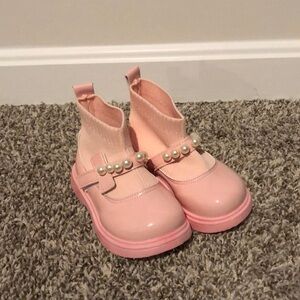 Shine Pink/Pearl Toddler Boots